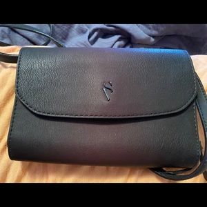 Vera Wang wallet on a strap burgundy/black $5